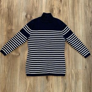 La Ligne Striped Turtleneck Cotton Blend Sweater Womens Sz M